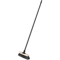 Addis Essentials de Madera al Aire Libre – Escoba con Mango de Metal- Natural-Negro- 27-5 cm